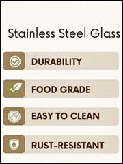 Stainless Steel Glass/Tumbler for Water, Milk, Juice, Soft Drink – Drinking Tumbler