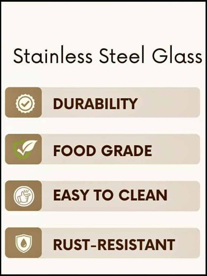 Stainless Steel Glass/Tumbler for Water, Milk, Juice, Soft Drink – Drinking Tumbler