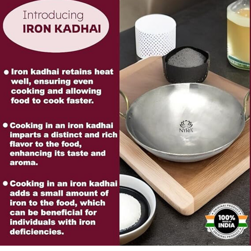 Royale Iron Kadhai/Wok with – Cooking Wok