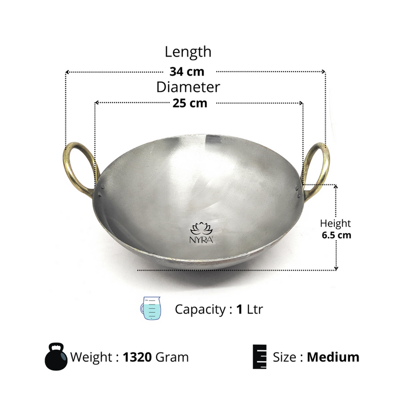 Royale Iron Kadhai/Wok with – Cooking Wok