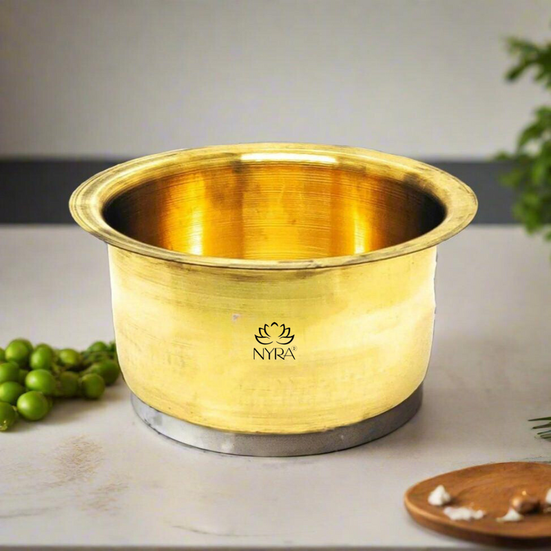 Pure Brass/Peetal Bhagona/Tope – Kitchen Utensil
