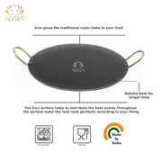 Pure Iron Tawa for Dosa/Chapati – Flat Griddle Tawa