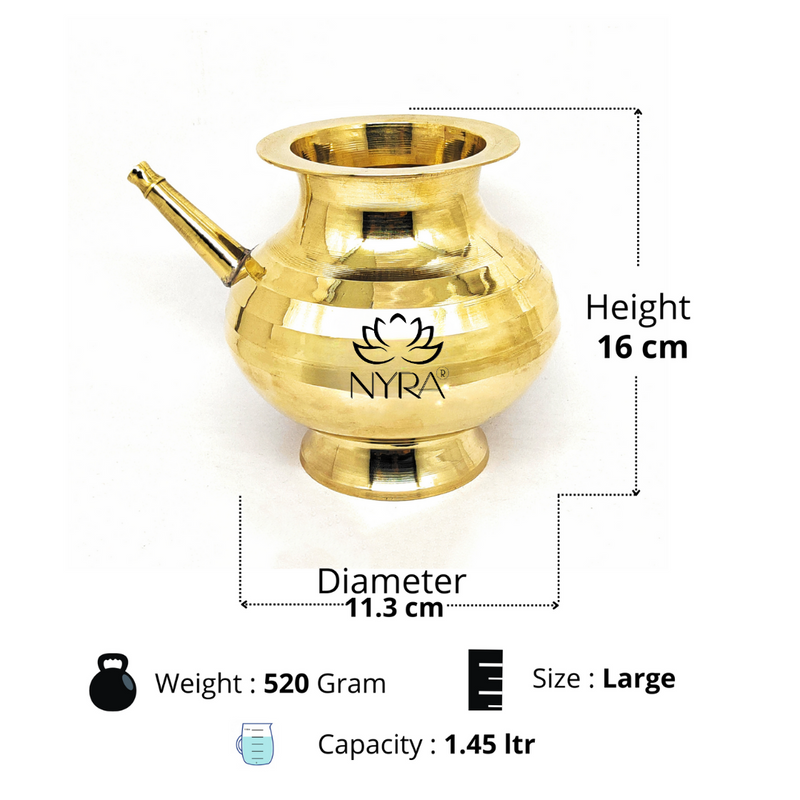 Pure Brass Karwa Chauth Kalash/Lota - Traditional Peetal Karwa – Kitchen Utensil