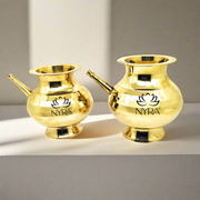 Pure Brass Karwa Chauth Kalash/Lota - Traditional Peetal Karwa – Kitchen Utensil