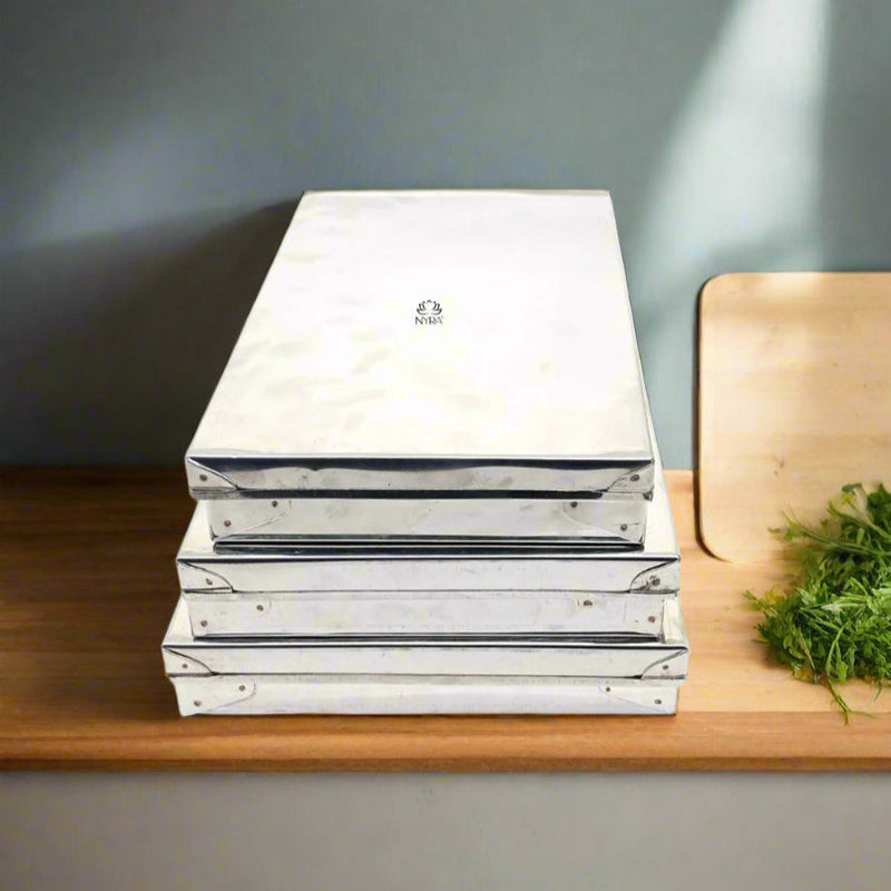 Stainless Steel Storage Box & Tray Set – Storage Container