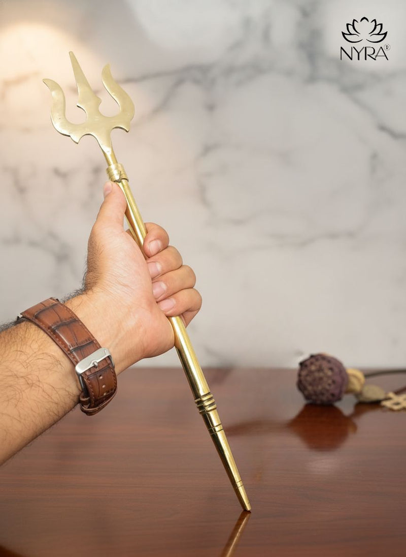 Pure Brass (Peetal) Trishul – Kitchen Utensil