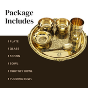 Traditional Brass Dinner Thali Set – Kitchen Utensil