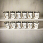Stainless Steel Laser-Printed Goblet Glass Set – Drinking Tumbler