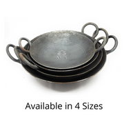 Traditional Black Iron Wok/Kadhai with – Cooking Wok