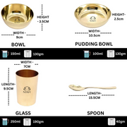 Premium Kansa/Bronze Thali Set of 6pcs – Kitchen Utensil