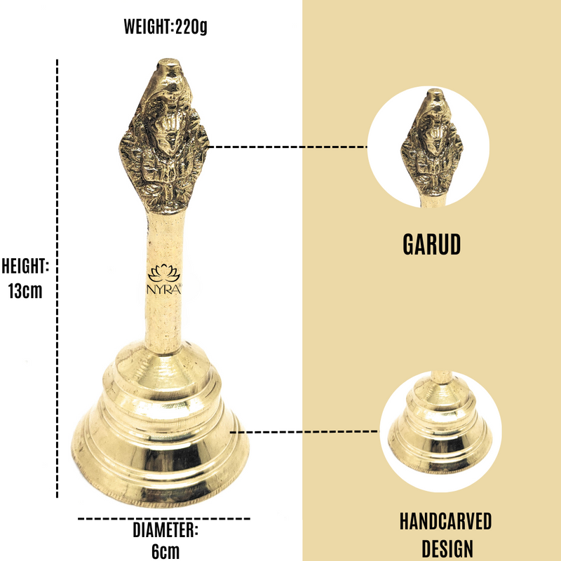 Pure Brass/Peetal Ghanti - Prayer Bell 