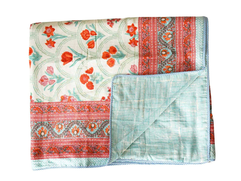 local-kala-double-bed-reversible-mul-dohar-ambarsariya-red