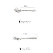 Cutlery Set of 12 Stainless Steel Cutlery - 6 & Forks - 6 