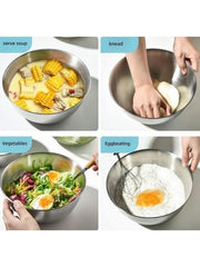 Stainless Steel Round Mixing & Serving Bowl – Serving Bowl