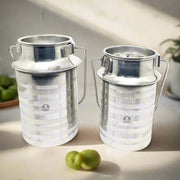 Stainless Steel Jointless Milk Can/Oil Can with Lid - Milk and Oil Storage Container/Balti – Storage Container