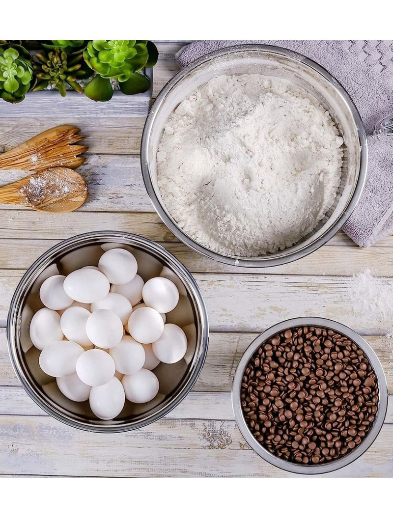 Stainless Steel Round Mixing & Serving Bowl – Serving Bowl