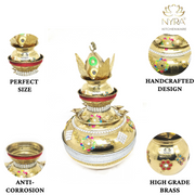 Elegant Brass Decorated Kalash Set – Kitchen Utensil