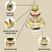 Elegant Brass Decorated Kalash Set – Kitchen Utensil