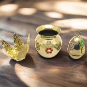Elegant Brass Decorated Kalash Set – Kitchen Utensil