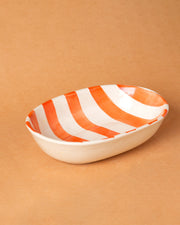 Nurture India Orange Stripe Ceramic Combo 3-Piece Set