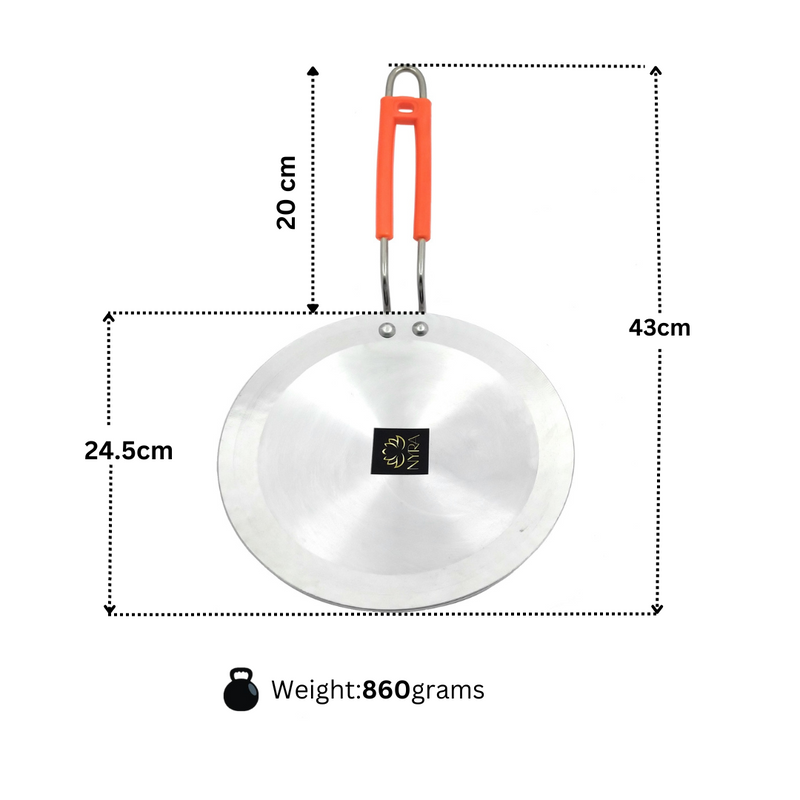 Aluminium Tawa/Griddle with – Flat Griddle Tawa