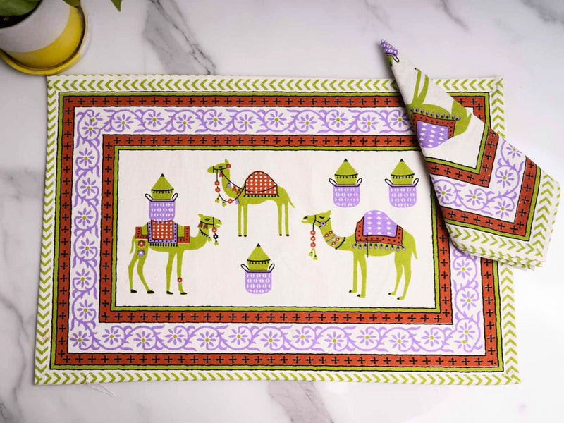 local-kala-camel-set-of-6-table-mats-and-6-napkins