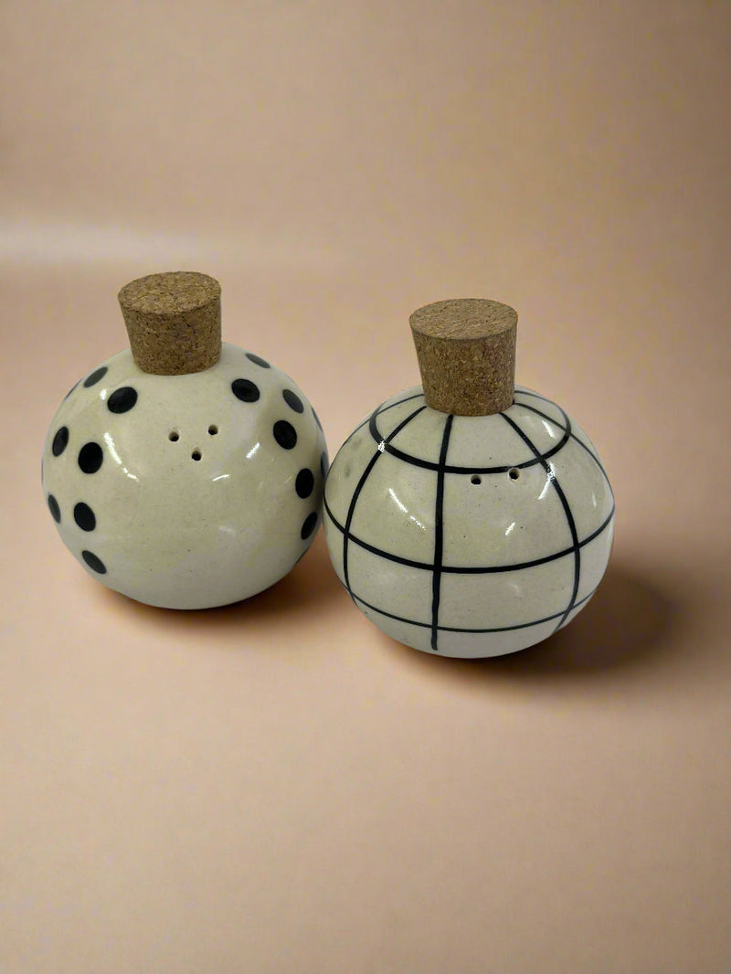 Nurture India Black Artwork Salt Pepper Shaker