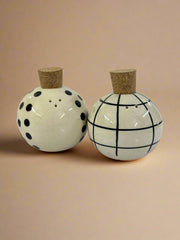 Nurture India Black Artwork Salt Pepper Shaker