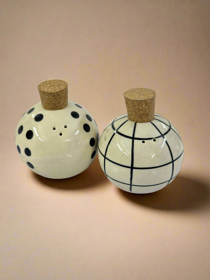 Nurture India Black Artwork Salt Pepper Shaker