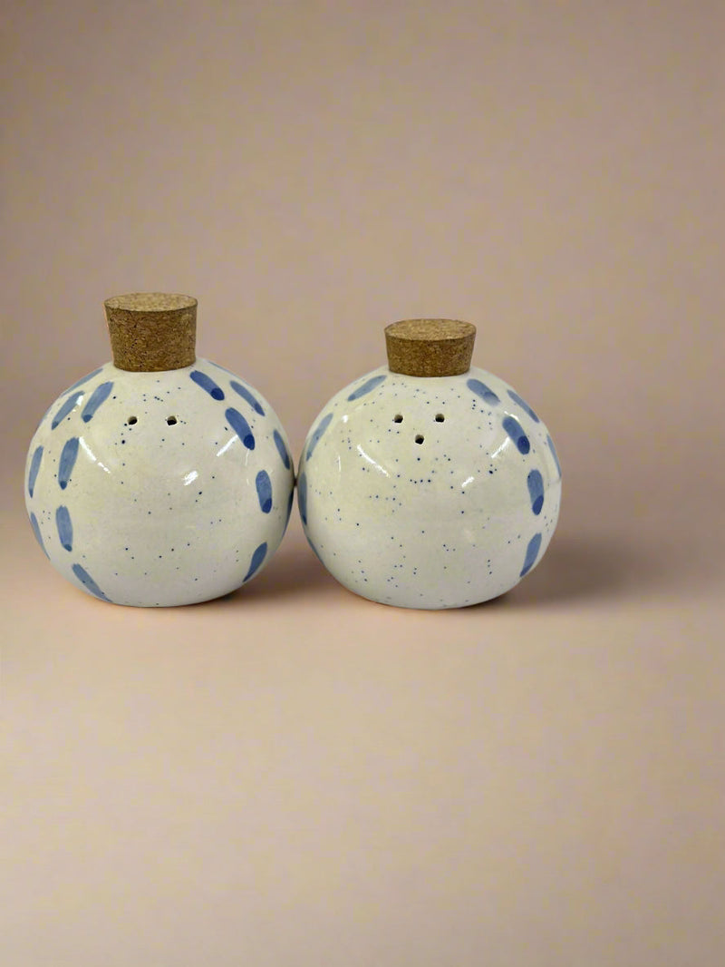 Nurture India Blue Dot Dash Salt Pepper Shaker