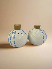 Nurture India Blue Dot Dash Salt Pepper Shaker