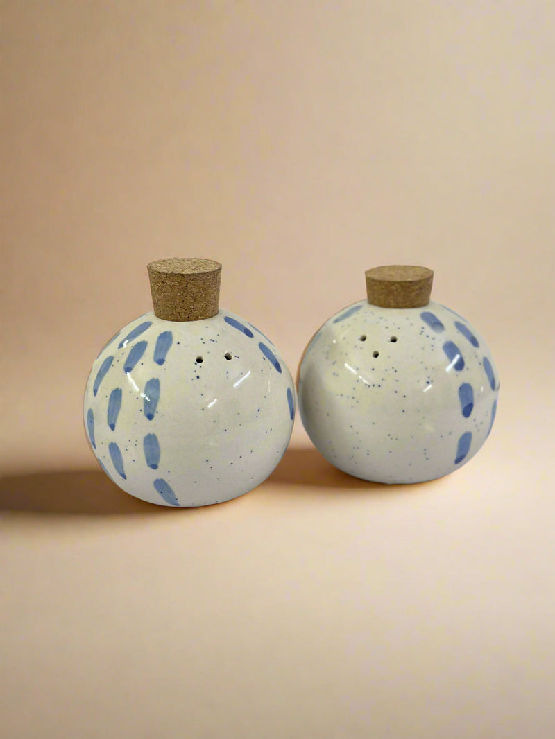 Nurture India Blue Dot Dash Salt Pepper Shaker