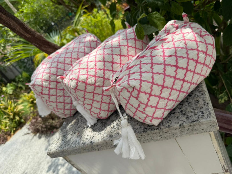 aenak-pink-jaal-handblock-quilted-vanity-pouches