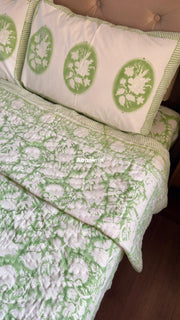 aenak-green-garden-handblock-printed-reversible-mulmul-cotton-quilt