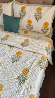 aenak-golden-marigold-handblock-reversible-mulmul-cotton-quilt