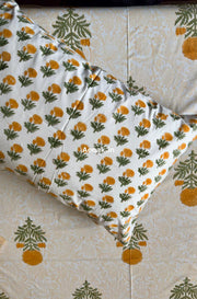 aenak-yellow-marigold-paani-jaal-handblock-bedsheet-dohar-combo-set