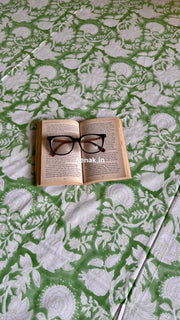aenak-green-garden-handblock-bedsheet-dohar-combo-set