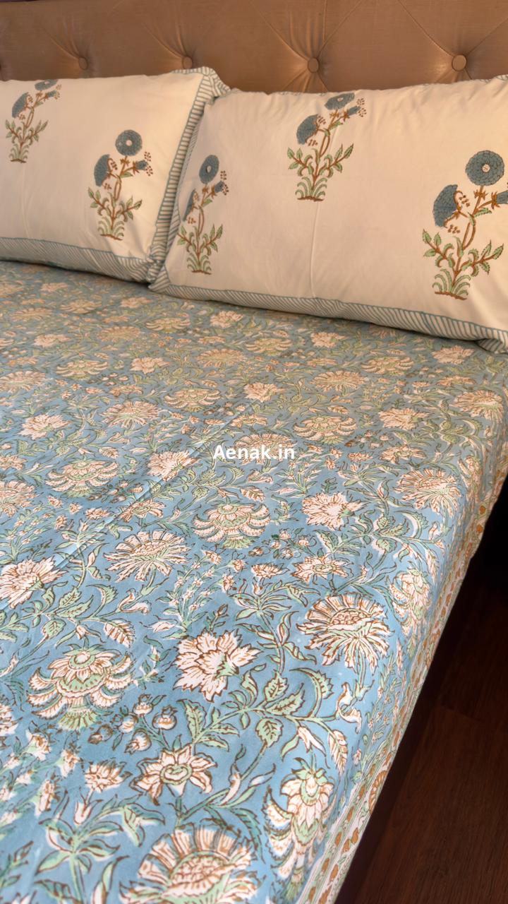 aenak-neelam-bagh-handblock-premium-cotton-bedsheet-set
