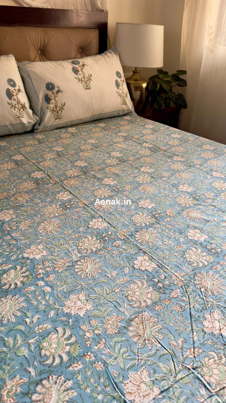 aenak-neelam-bagh-handblock-premium-cotton-bedsheet-set