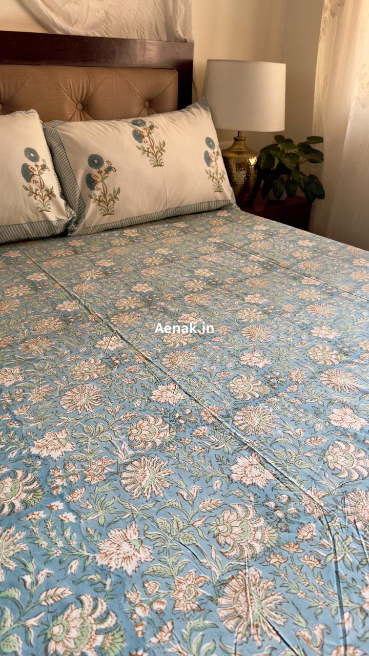 aenak-neelam-bagh-handblock-premium-cotton-bedsheet-set