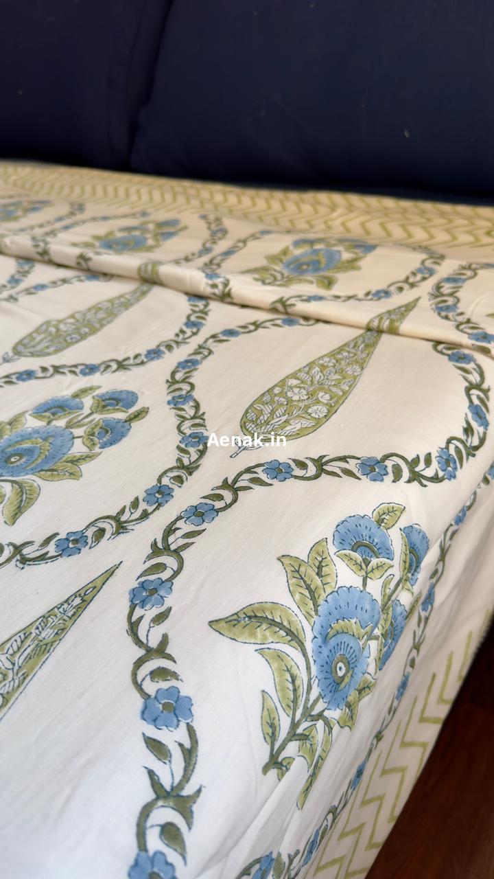 aenak-red-palm-handblock-printed-mulmul-cotton-reversible-dohar