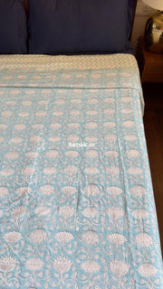 aenak-green-elephant-handblock-mulmul-cotton-reversible-dohar-copy