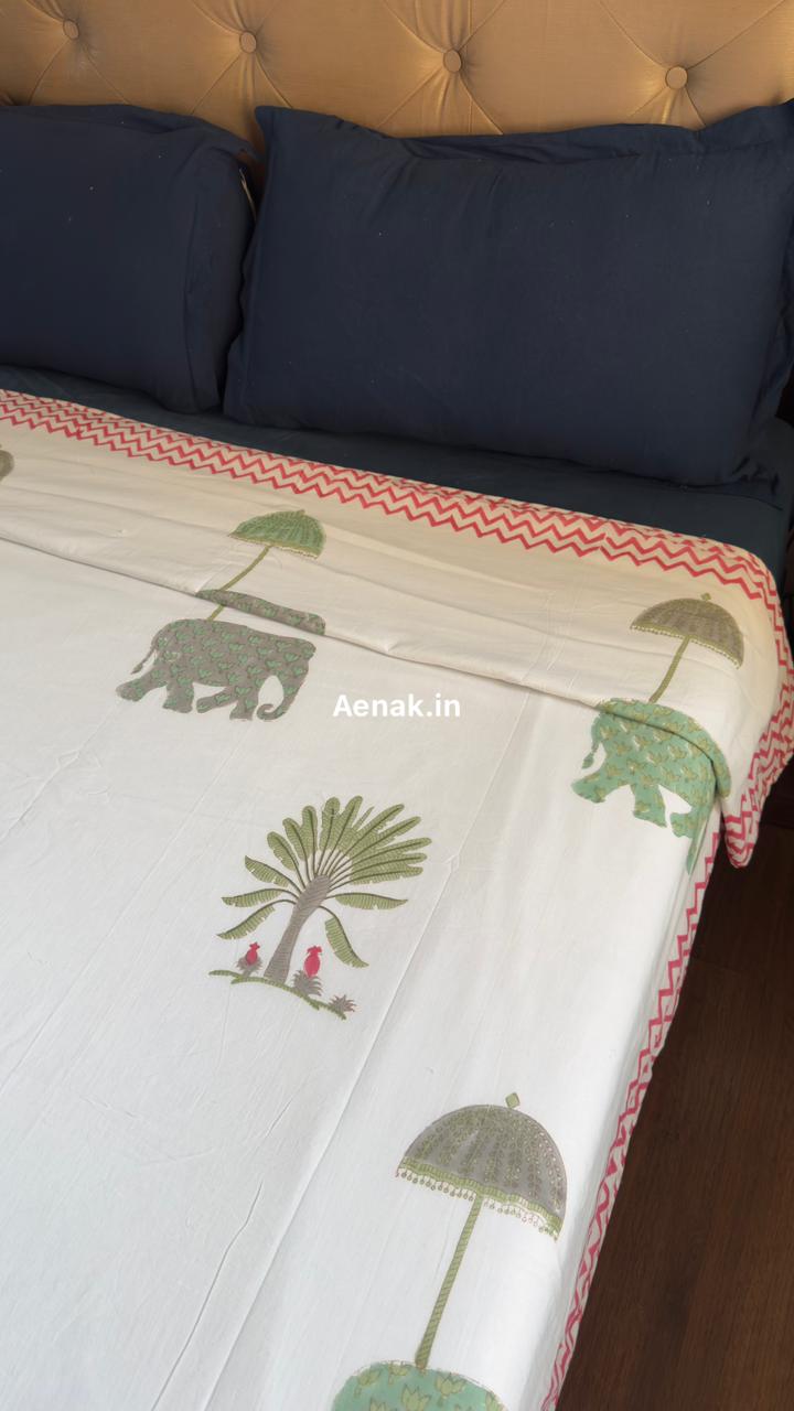 aenak-red-lotus-jaal-handblock-printed-mulmul-cotton-reversible-dohar