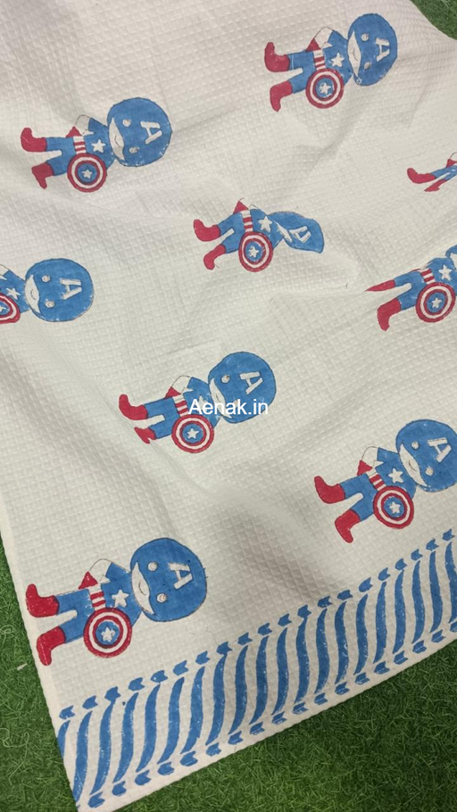 aenak-captain-america-handblock-printed-waffle-cotton-bathing-towel