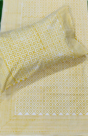 aenak-yellow-jaal-handblock-premium-cotton-bedsheet-set