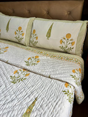 aenak-yellow-dahlia-handblock-reversible-mulmul-cotton-quilt