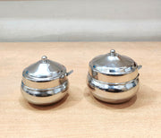 nyra-kitchenware-matka-ghee-pot-with-lid-and-spoon-traditional-silver-tone-ghee-storage-container-for-kitchen-available-in-two-sizes