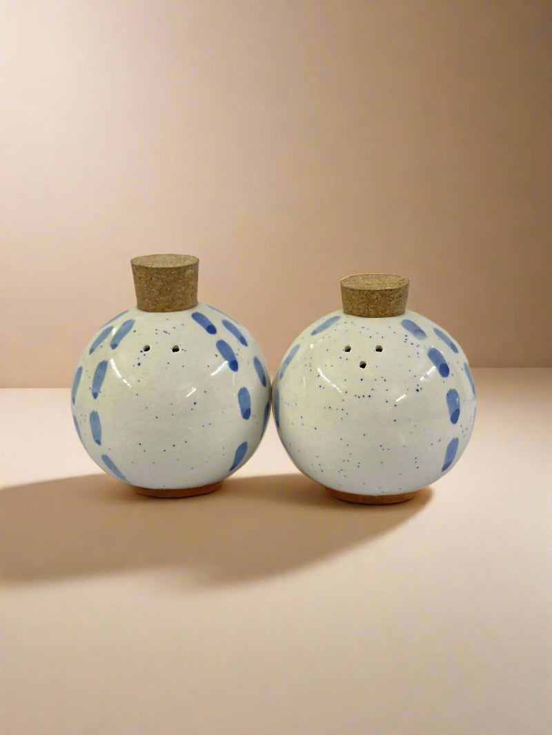 Nurture India Blue Dot Dash Salt Pepper Shaker