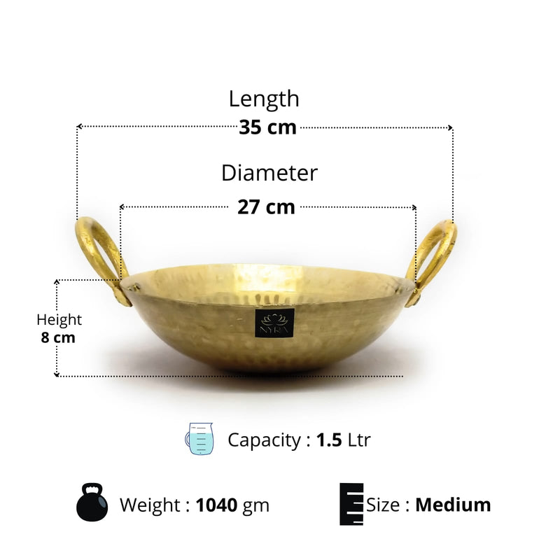 Handmade Brass Kadhai – Cooking Wok