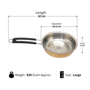 Heavy-Duty Brass Fry Pan (Kalai Coated) – Frying Pan